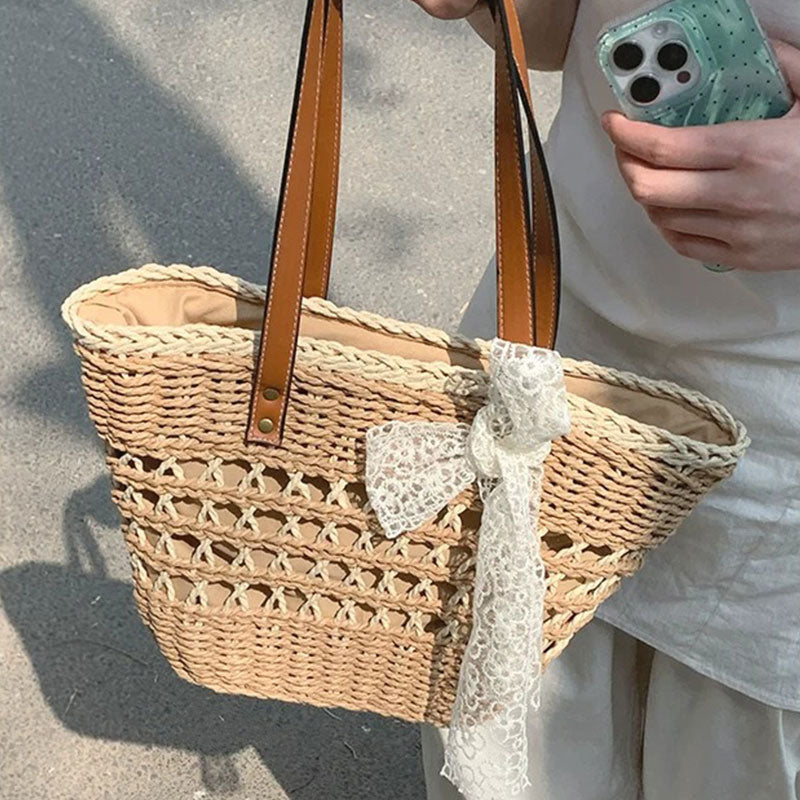 草編みトートバッグ 大容量 バッグ — Reina Tokyo