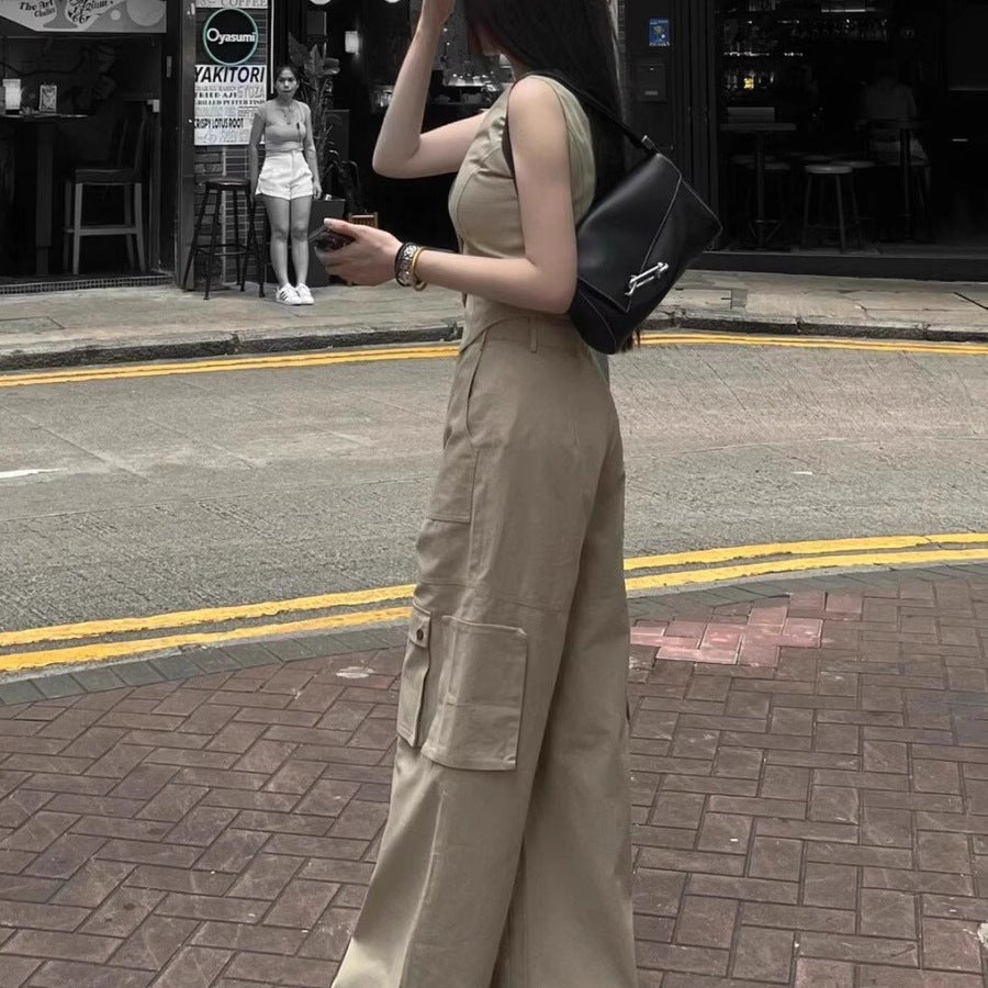 ノースリーブベスト カーゴワイドパンツ セットアップ — Reina Tokyo