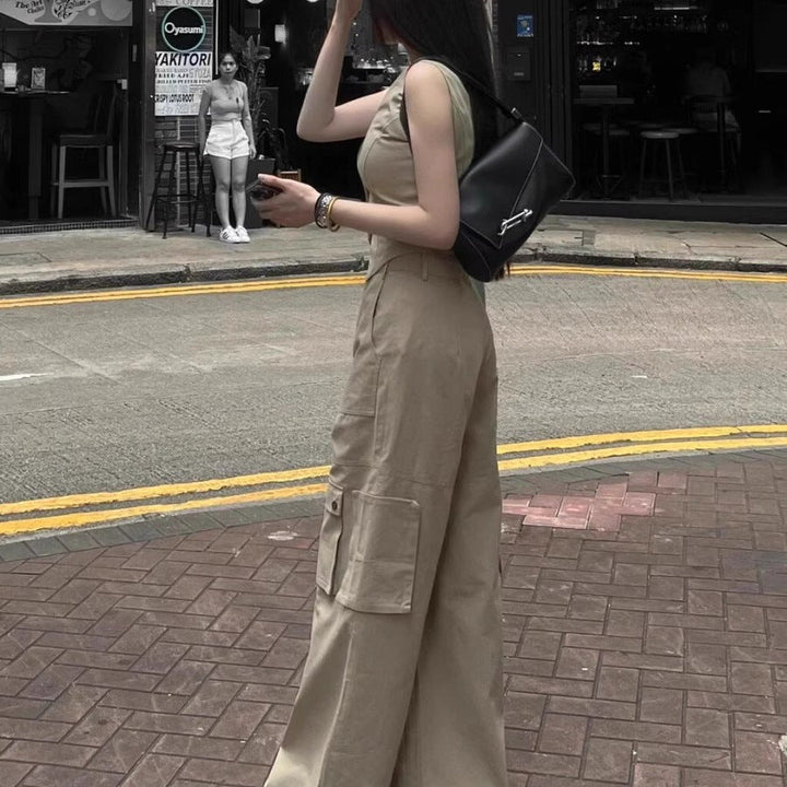 ノースリーブベスト カーゴワイドパンツ セットアップ — Reina Tokyo